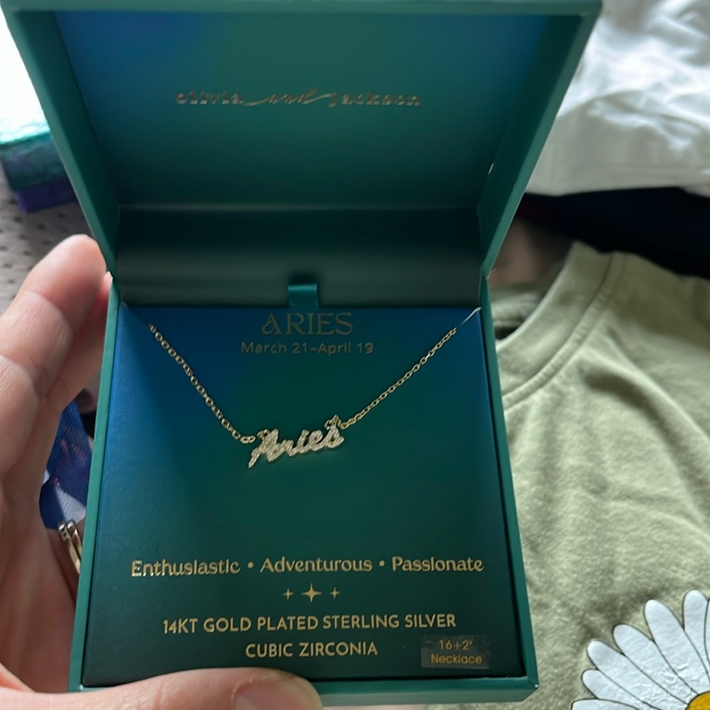 Aries gold necklace